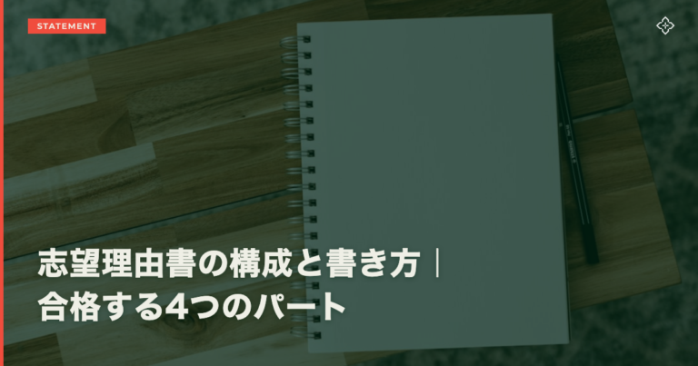 志望理由書の構成と書き方｜合格する4つのパート