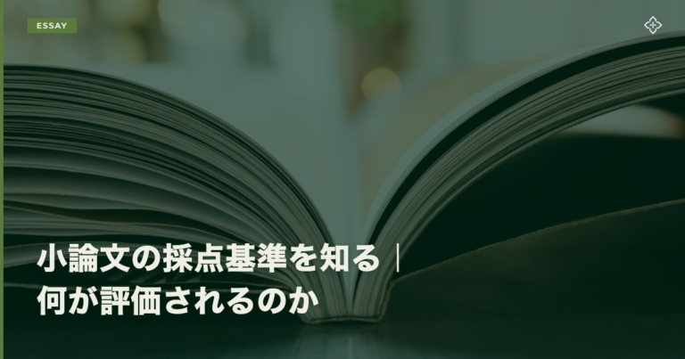 小論文の採点基準を知る｜何が評価されるのかを解説